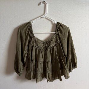 EUC Lucky Brand Textured Long Sleeve Top
